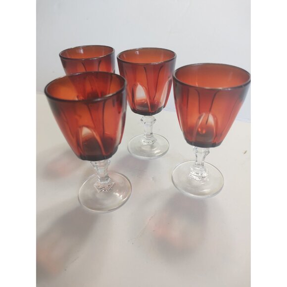 Gorgeous Vintage Luminarc France Shot Glasses Set of Four  2 oz. - Picture 9 of 12